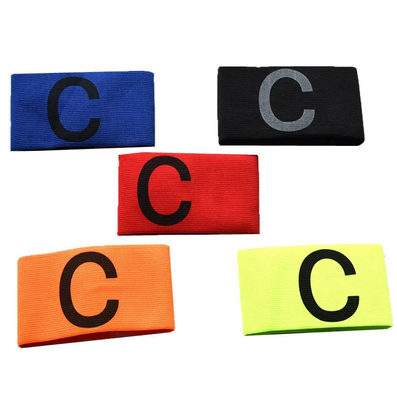 

Football Match Captain C Word Mark Armband Paste Team Leader C Word Nylon Flexible For Soccer Sports Accessories Unisex