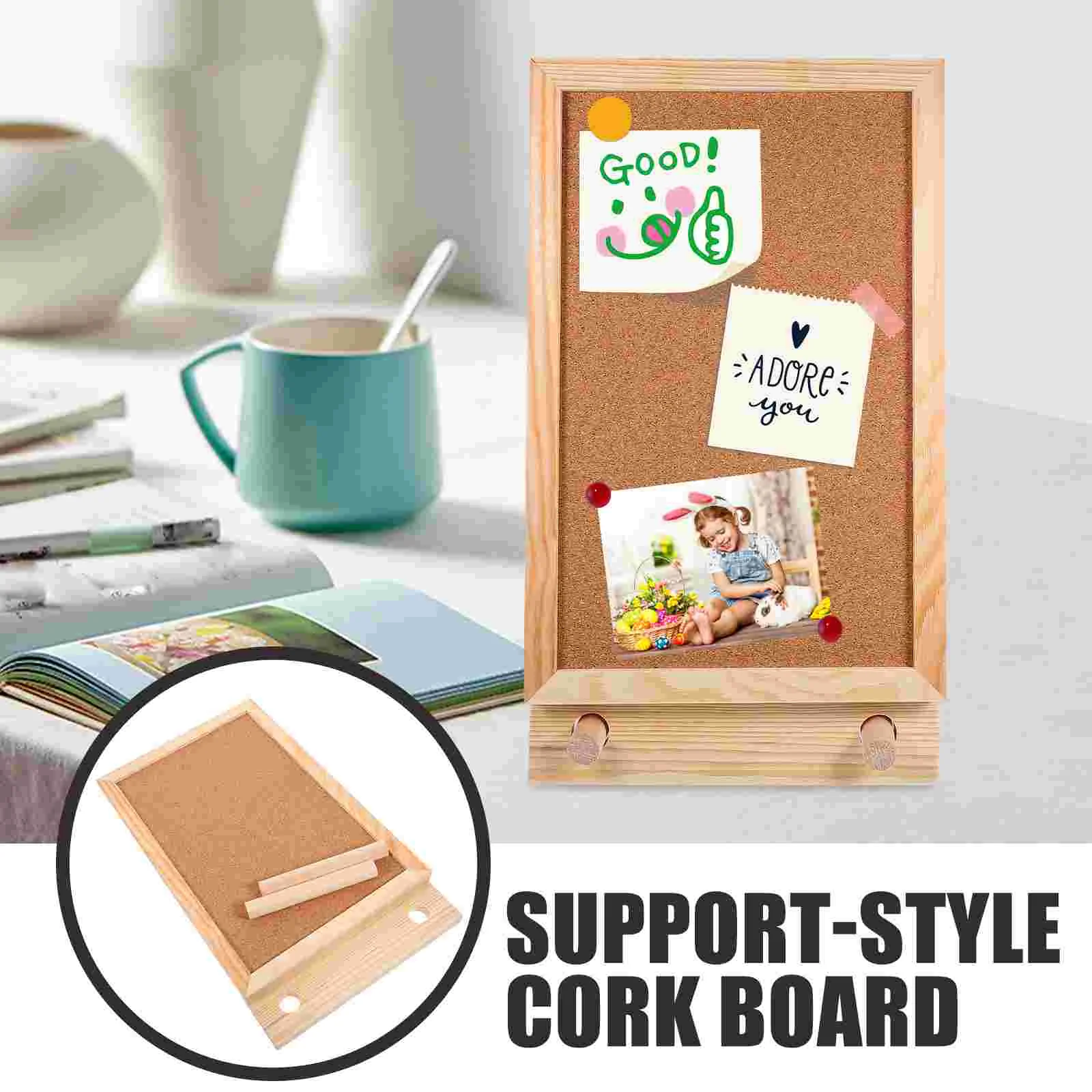 Desktop Cork Board Display Bulletin, Photo Boards, Office Notice Reminder Message, Creative Classroom Memo