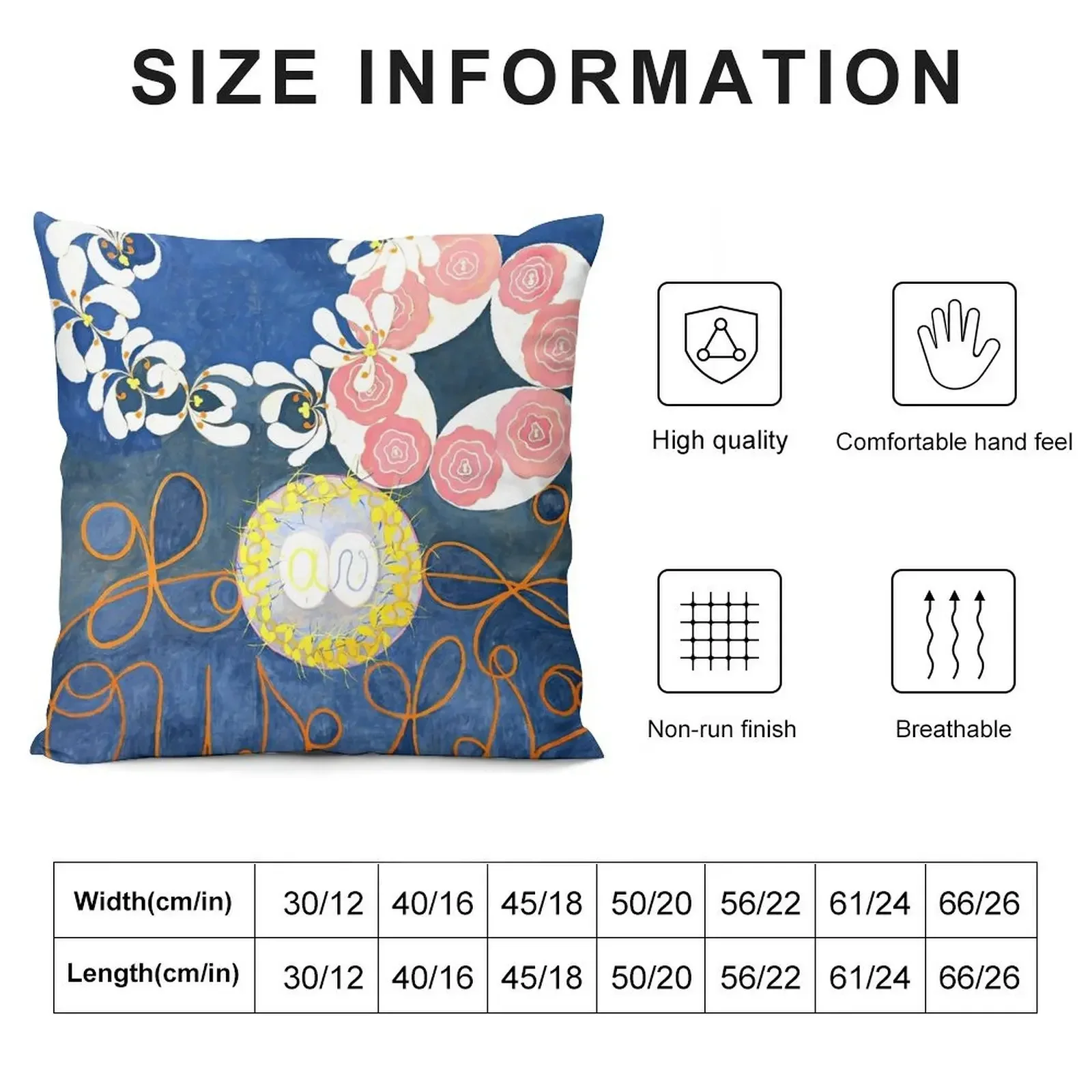 Hilma af Klint The Ten Largest, No. 01, Childhood, Group IV Throw Pillow Rectangular Cushion Cover Pillowcases pillow