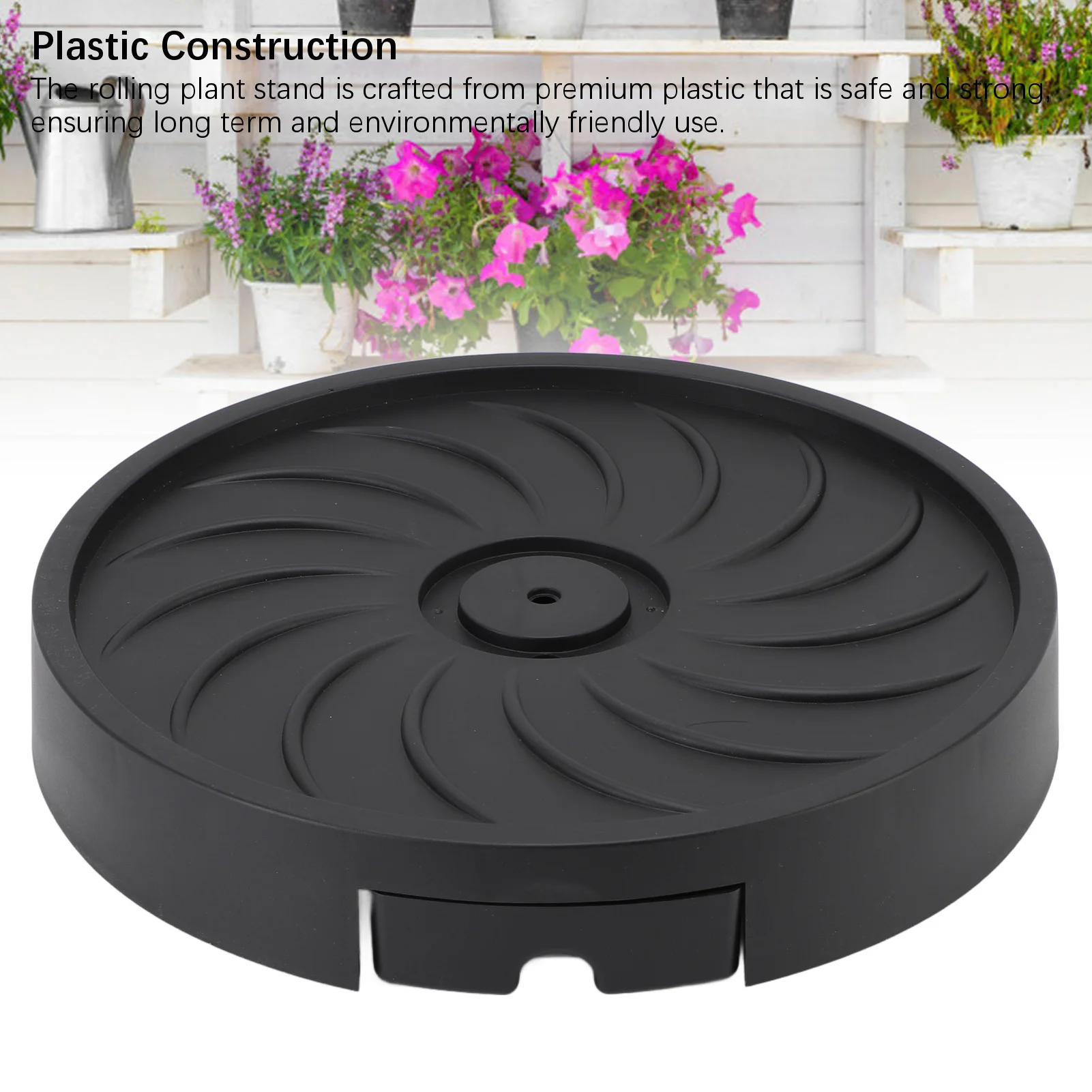 Rolling Plant Stand Wheeled Planter Stand 4 Wheels Strong Load Bearing Stylish Water Storage System Breathable for Flower Pot