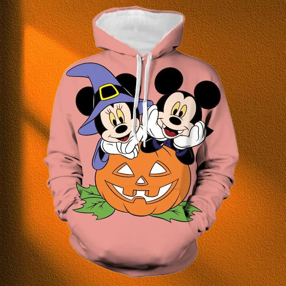 

Хэллоуин Potdemiel новая женская толстовка с капюшоном Disney Mickey Kawaii пуловер с 3d принтом женский Harajuku уличная одежда весна осень