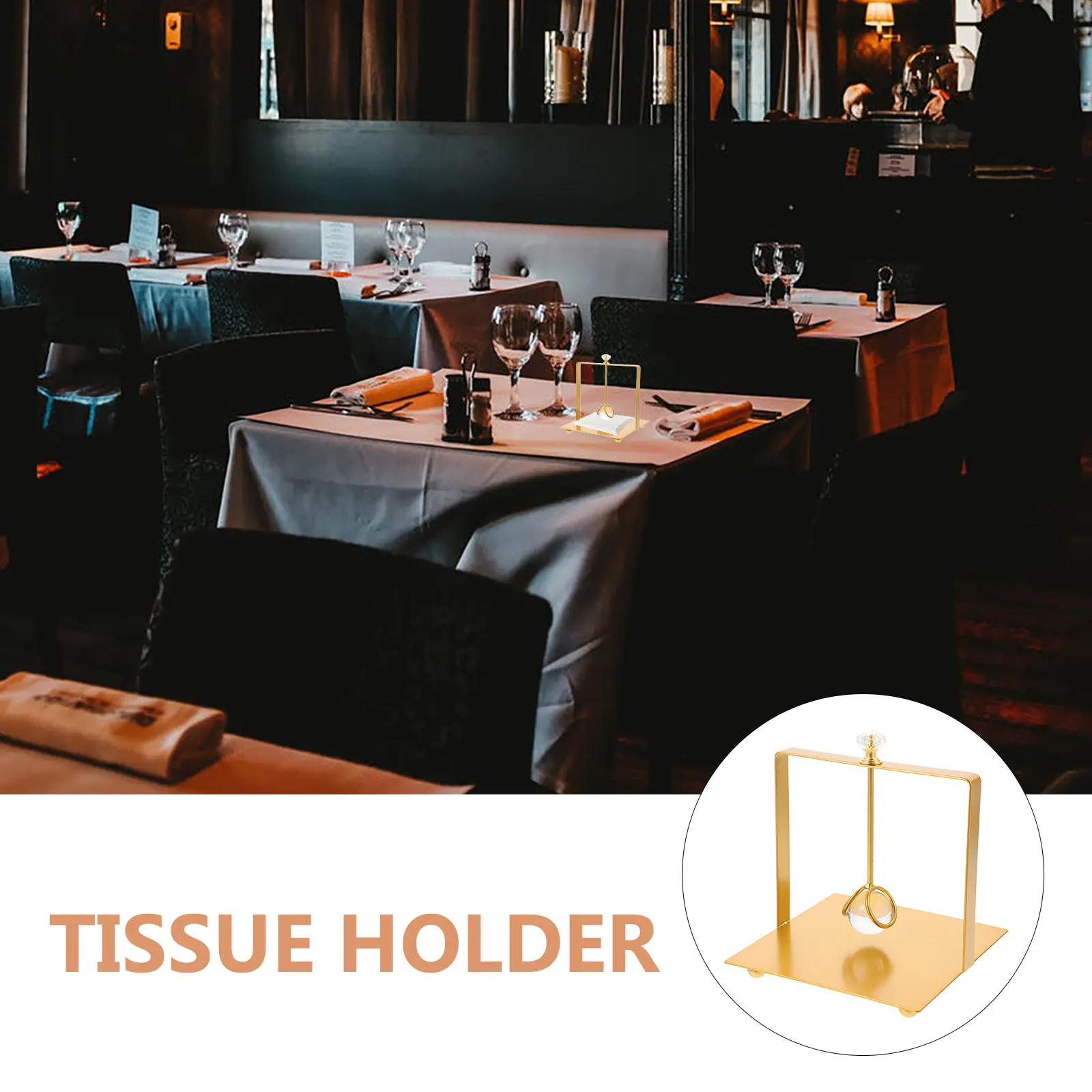 

Sturdy Metal Holder Tissue Dispenser Desktop Serviette Stand Rustic Vintage Style Table Holder For Home Restaurant Kitchen