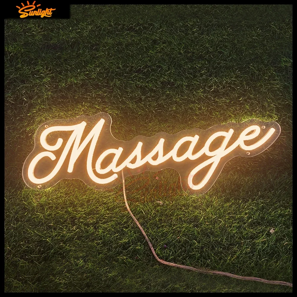 

Custom Big Led Open Light Massage Heals The Soul Massage Neon Sign Wall Decor Spa Center Massage Therapy Wall Decoration