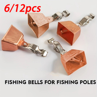 Fishing bell alarm, suitable for fishing rod copper alarm bell, hook biting alarm indicator with eagle clip, fishing accessories