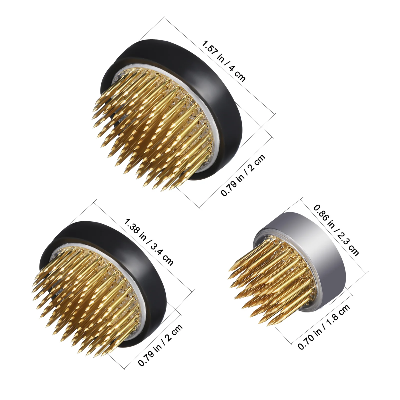 3개입 꽃꽂이 베이스 원형 줄기 홀더 23mm 34mm 40mm 꽃 고정 핀 도구 (플로랄 데코용)