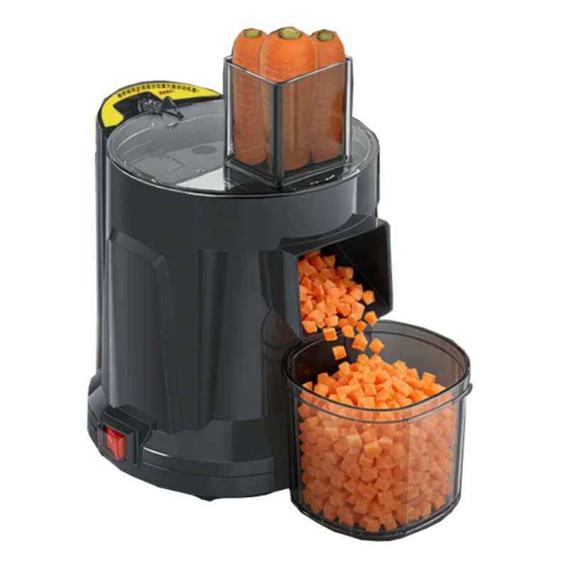 Commercial Automatic Vegetable Cutter, Electric Food Dicer Slicer Shredder for Potato Carrot Radish, Heavy Duty Kitchen Machine