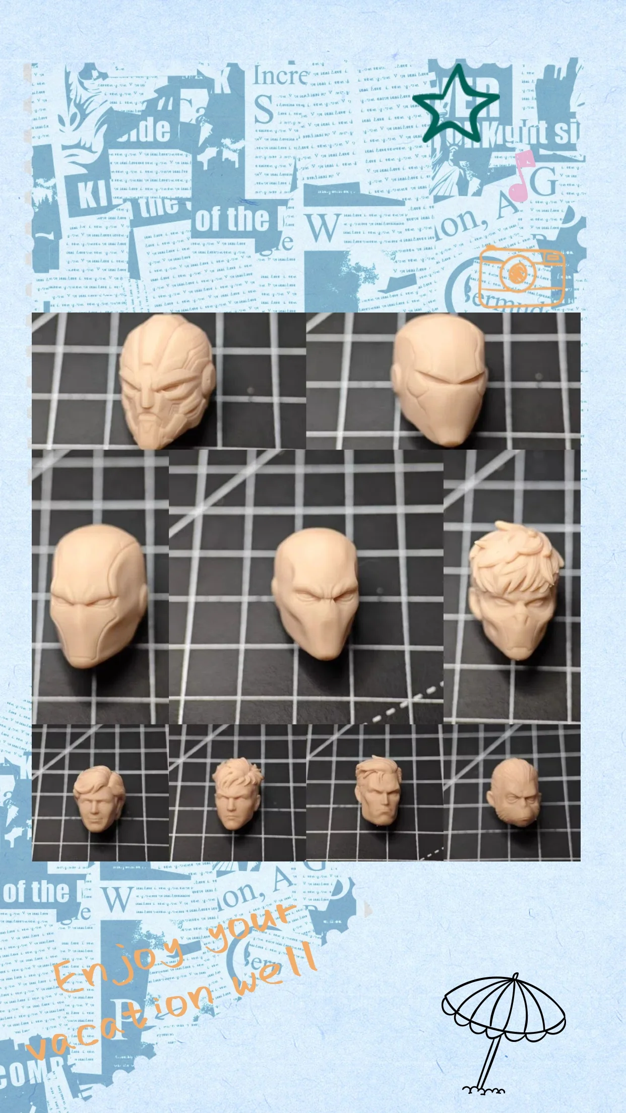 

【Неокрашенный】Маска защитная полноразмерная для мужской фигурки солдата в масштабе 1/12, белая, аксессуар для скульптуры головы, подходит для 6-дюймовых моделей экшн-фигурок.