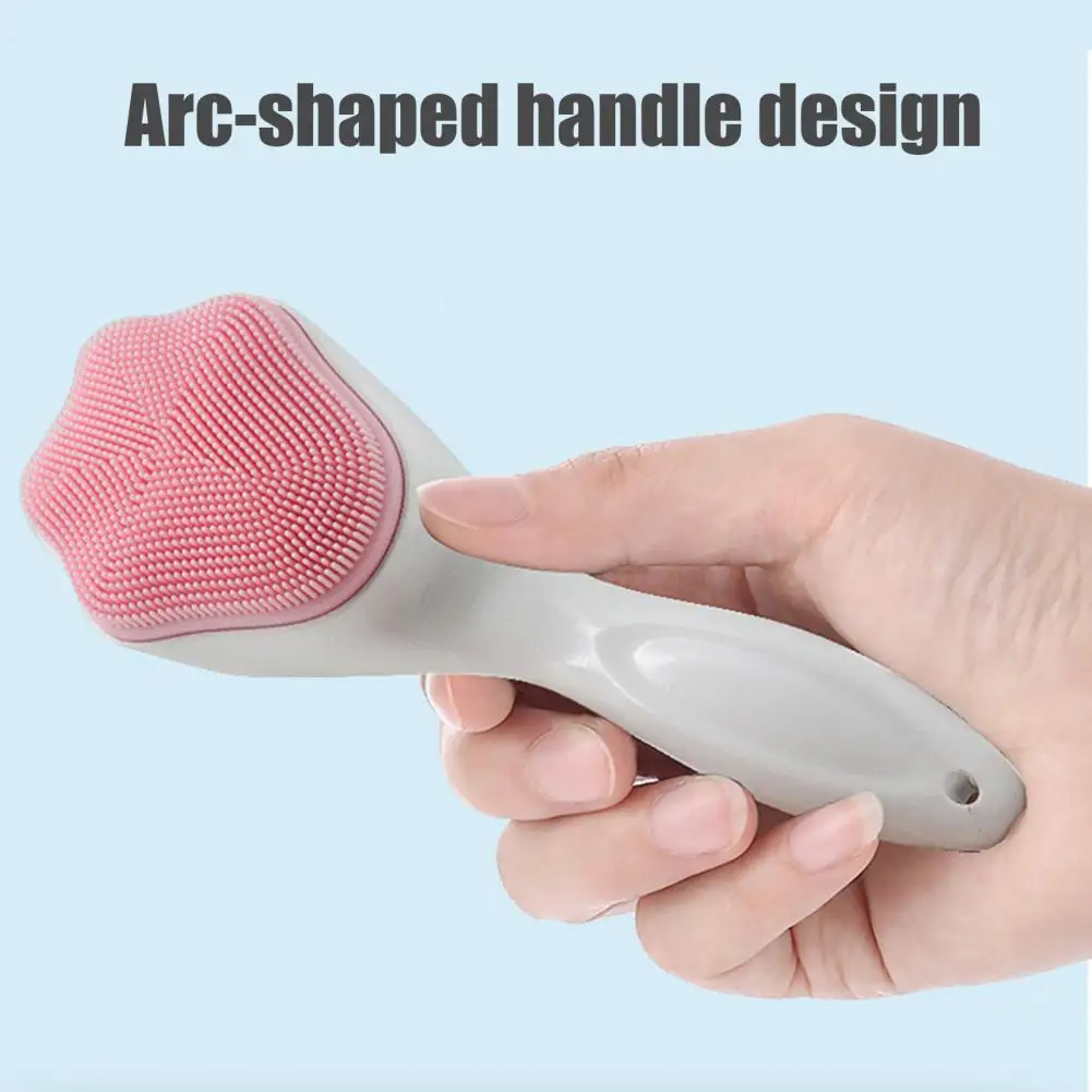 Silicone Face Scrubber Handheld Cat Paw Shape Facial Cleansing Brush for Massaging Blackheads Removal Body Lotion Application