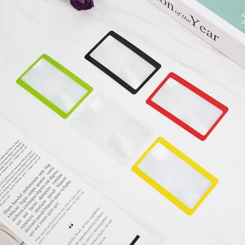 2Pcs Portable Card-Sized Magnifiers,Slim Pocket Magnifying Glass For Reading,Hobbies & Close-Up Work,Lightweight & Easy To Carry