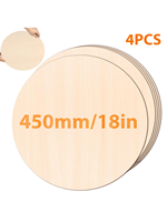 18 Inch Round Wood Circles for Crafts Unfinished Wood Circles Natural Round Wood Discs Blank Round Wood Signs Cutouts for Door H
