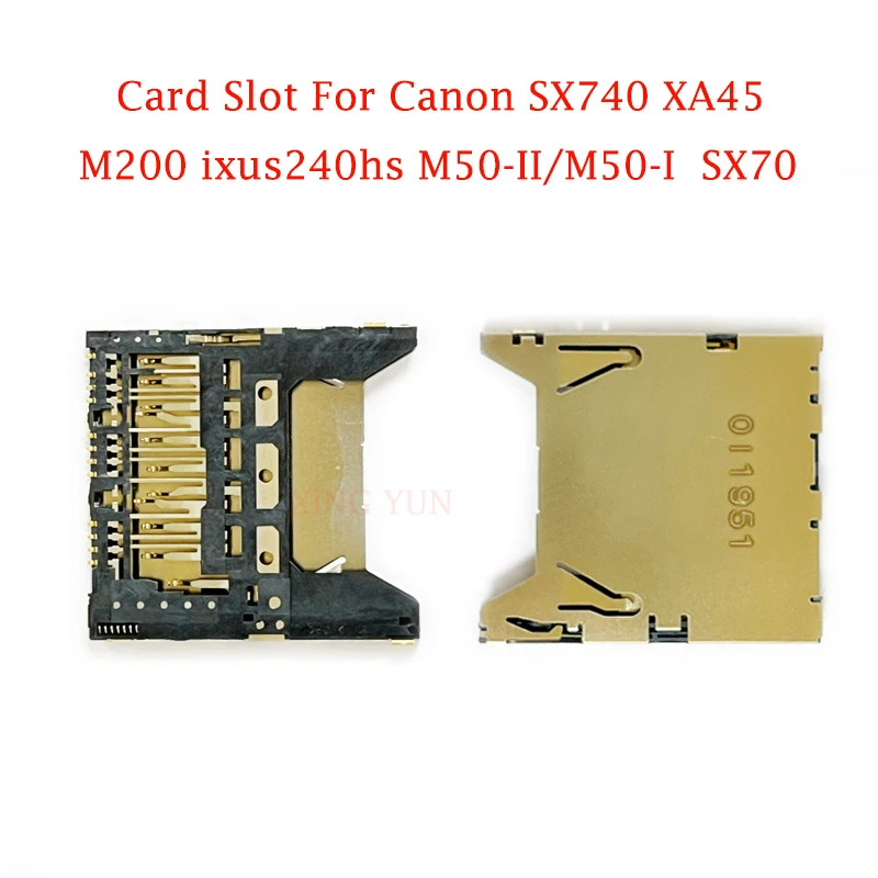 1PCS NEW For Canon SX740 XA45 M200 ixus240hs M50-II/M50-I SX70 SD Memory Card Slot Reader Assembly Camera Replacement Spare Part