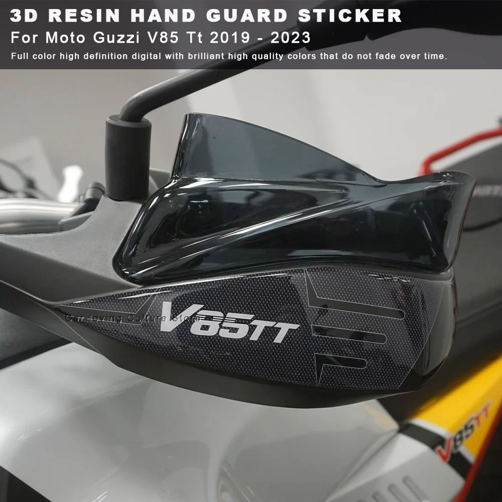 For Moto Guzzi V85 Tt 2019 - 2023 Waterproof Protective Sticker Motorcycle Hand Guard Stickers 3D Epoxy Resin Sticker