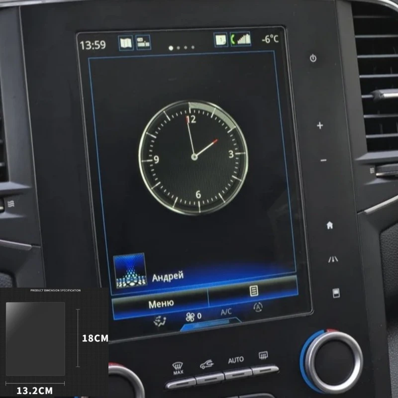 Película protectora de pantalla de vidrio templado suave para Renault Koleos 2017-2022 para Samsung QM6 2017-2022 Radio de coche película de navegación GPS Acc