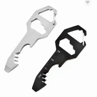 1 Pcs Keychain Bottle Opener Multi Tool, Stainless Steel EDC Gadget, 6 in 1 Universal Everyday Carry Pocket And Backpack Tool