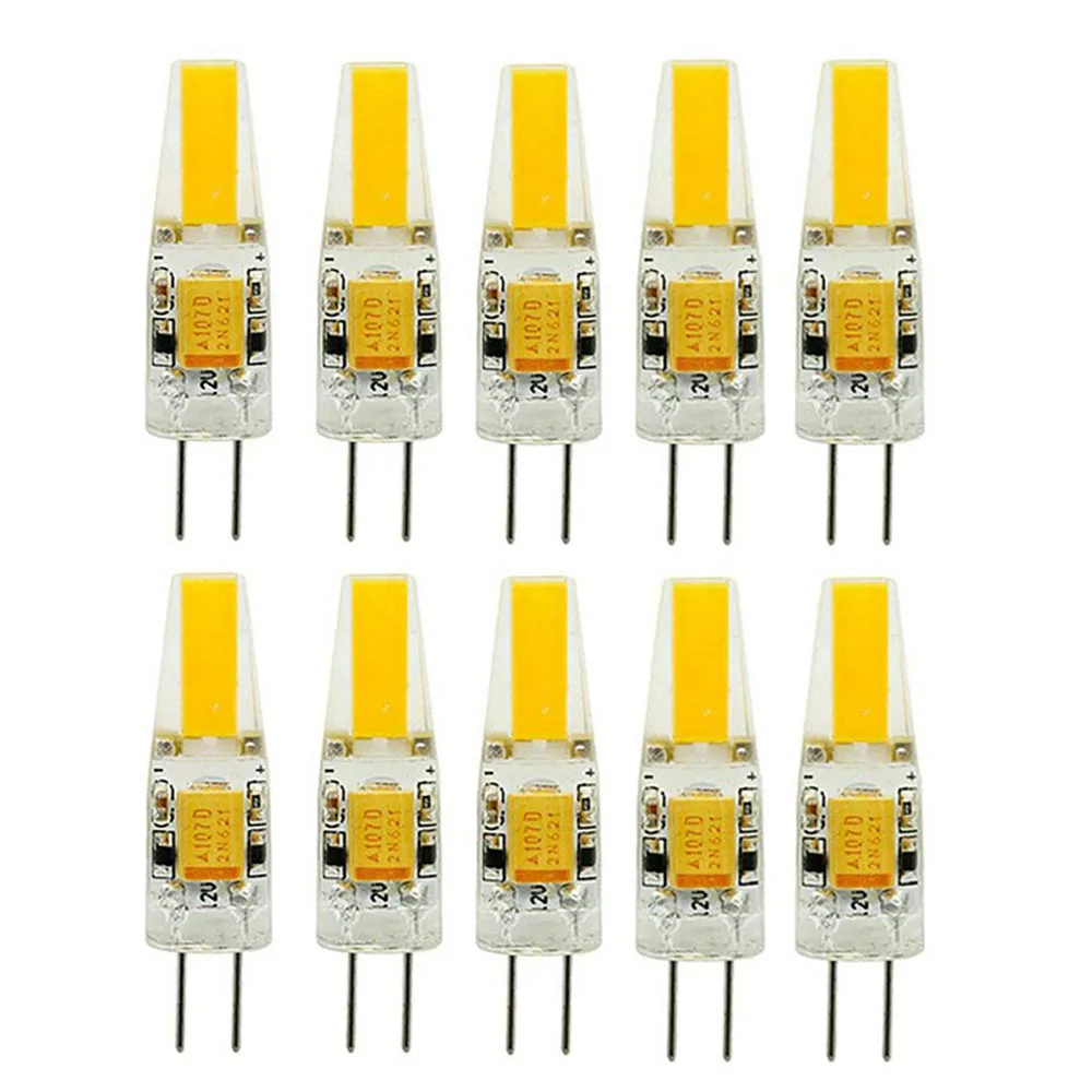 10PCS NEW Dimmable Mini G4 LED COB Lamp 3W Bulb AC DC 12V 220V Candle Lights Replace 30W 40W Halogen for Chandelier Spotlight