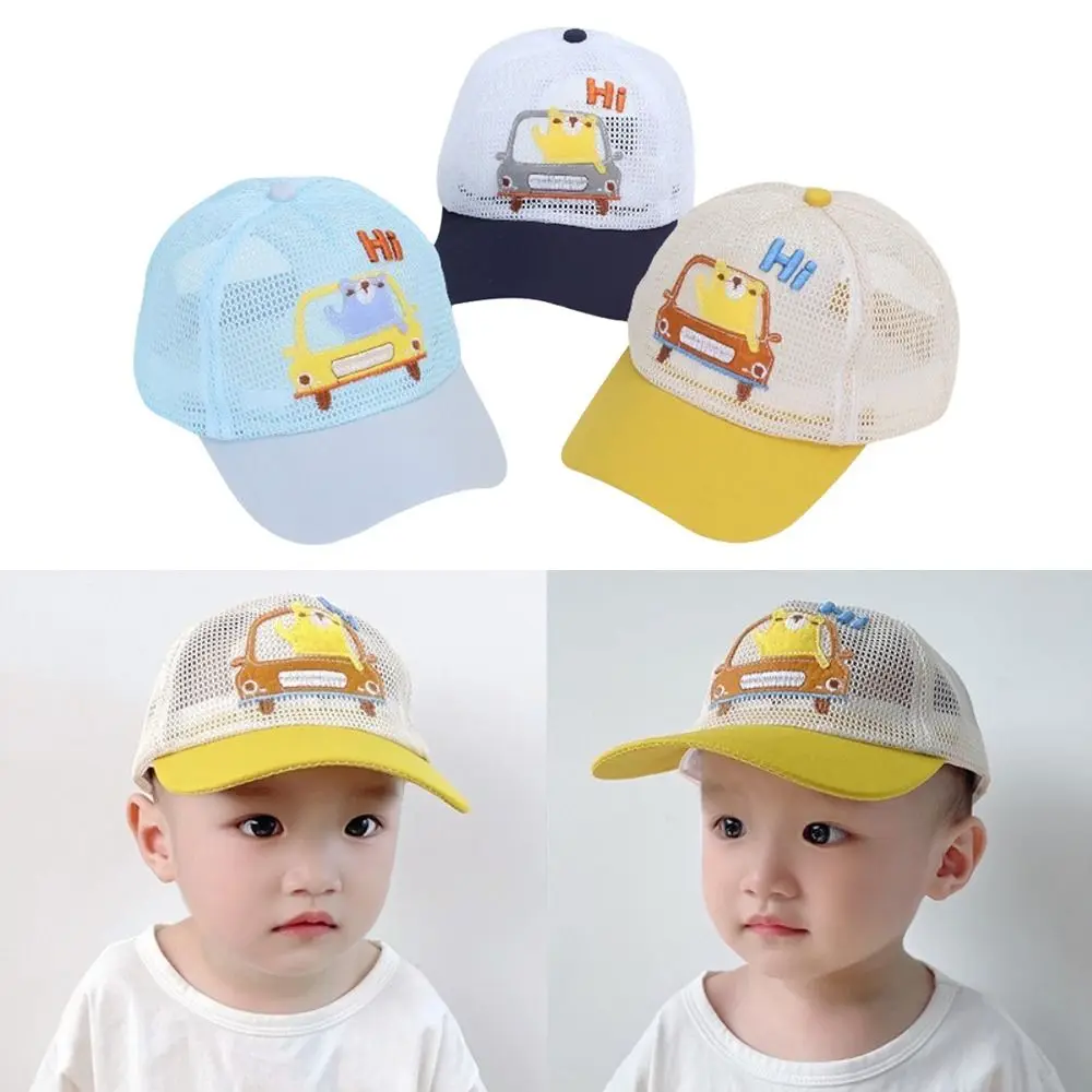 

Anti-UV Embroidered Baseball Cap Mesh Cotton Children's Hat Duck Tongue Cap Boys