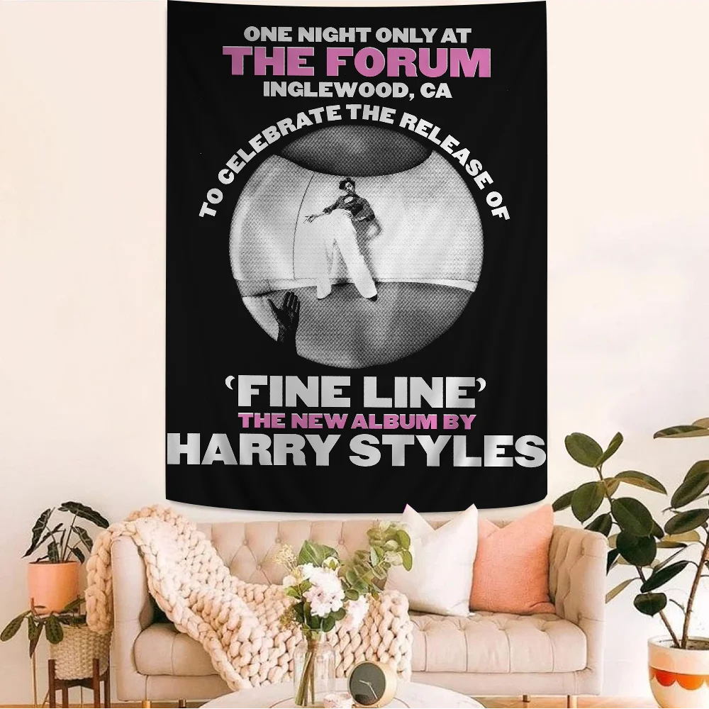 Renowned Pop Singer H-Harris Styles Printed Large Wall Tapestry Wall Hanging Decoration Household Decor Blanket