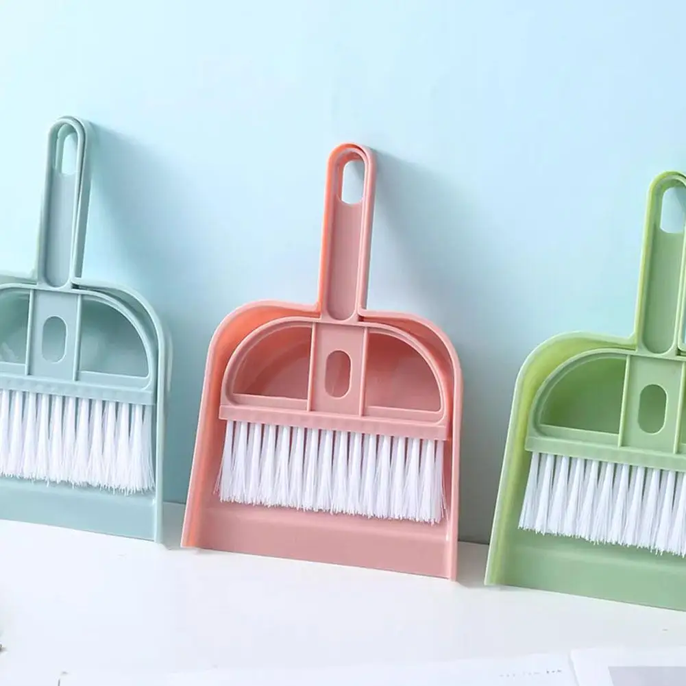 Desktop Mini Broom Dustpans Set  With Garbage Shovel Nordic Color For Household Desktop Cleaning Tools