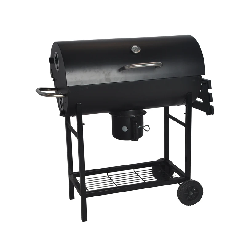 

Heavy Barrel Charcoal BBQ Grill with Lid 106x52x94x94cm