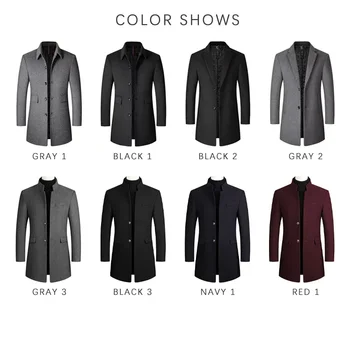 TFETTERS Men's Woolen Winter Trench Coat 5 TFETTERS Casual Trench Coats Mens 2026 Solid Turn-Down Collar Woolen Coat Men Overcoat Long Jacket for Men Winter Mantel Herren 5