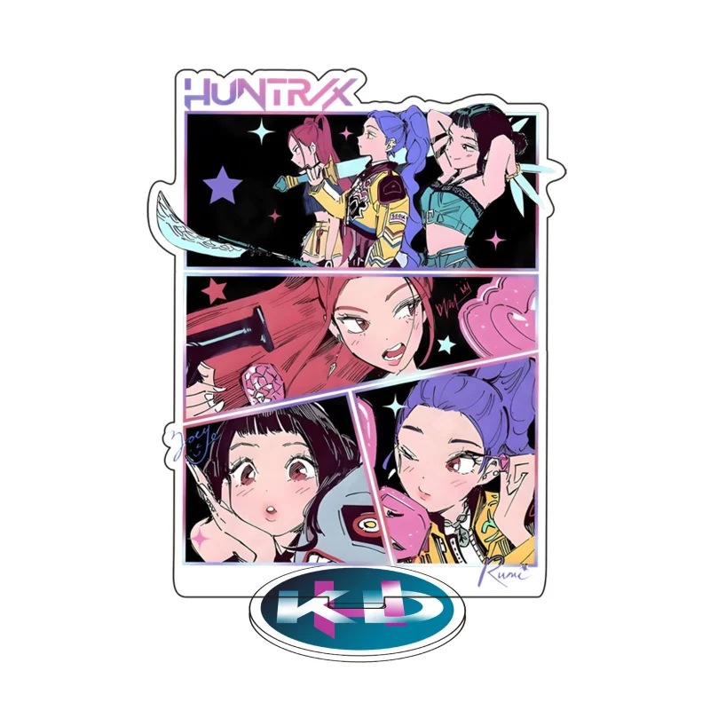 K-Pop Demon Hunters Acrylic Standing Sign Cartoon Anime Figure Peripherals Stand Model Desktop Decoration Collection Model Gifts