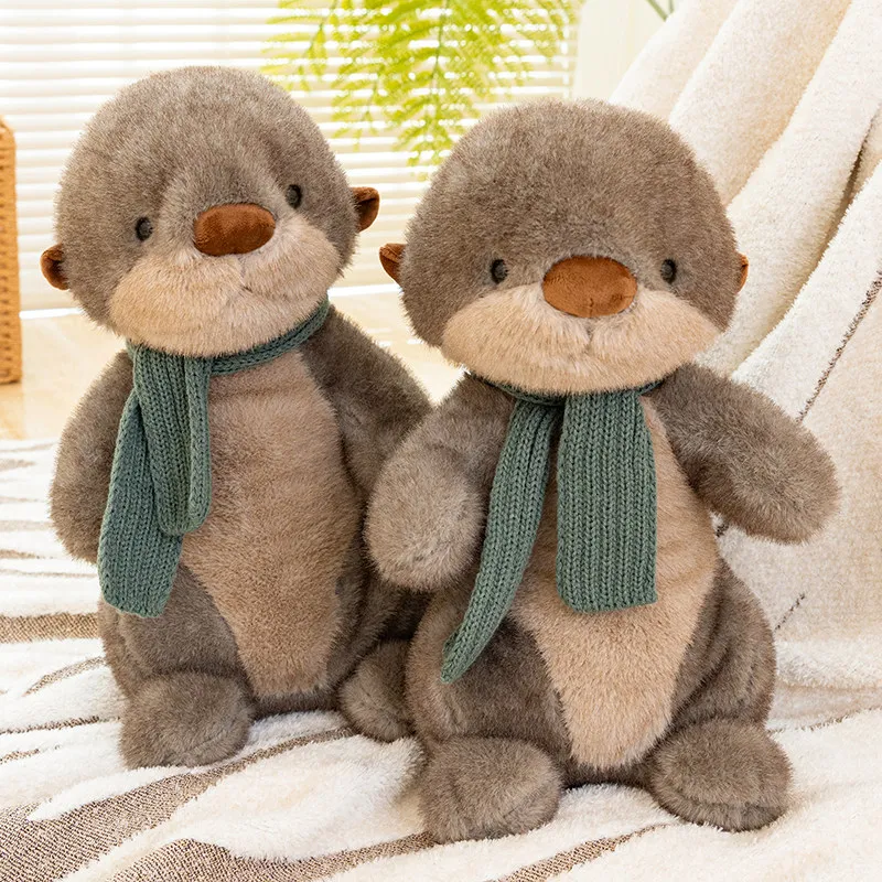 シミュレーションカワウソ動物ソフトドールスローピロー26センチ面白いオフィスホームデコレーションおもちゃ理想的な赤ちゃんの誕生日クリスマスギフト