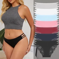 Floral Lace Panties for Women 4PCS/Set Transparent Sexy Lace Briefs Hollow Out Low Rise Underwear Female Breathable Lingerie S-L - Image 4