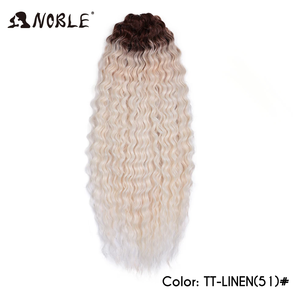 Noble Hair Synthetic Twist Crochet Curly Hair 24 Inch Water Wave Braid Hair Ombre Blonde Brown Deep Wave Braiding Hair Extension image 3