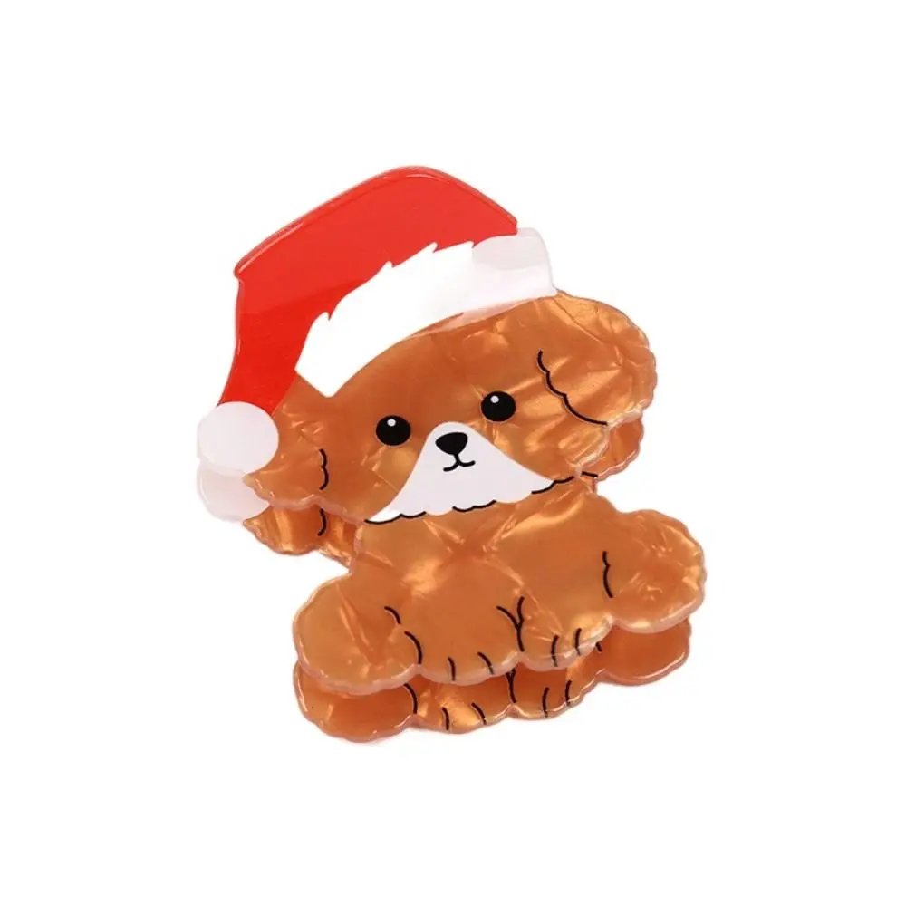 

Puppy Animal Dog Hair Claw Cartoon Grab Clip Cat Hair Clip Christmas Hat Hair Clip Festival Headdress Christmas Elk Shark Clip