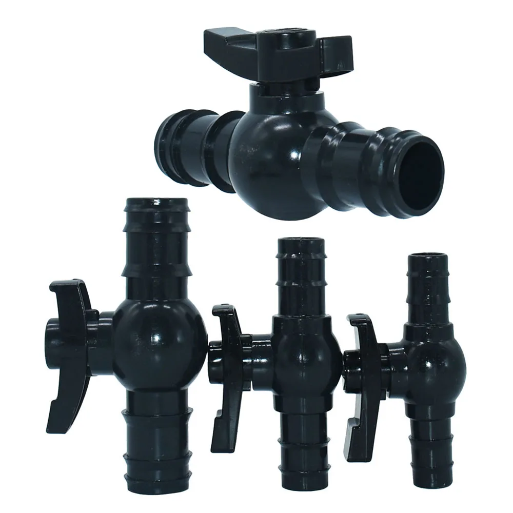 20mm 25mm 32mm PE Hose Tap Connector Garden Tap Pe Pipe Barb Connectors Mini Valve OD DN15 20 25 Pipe Fitting