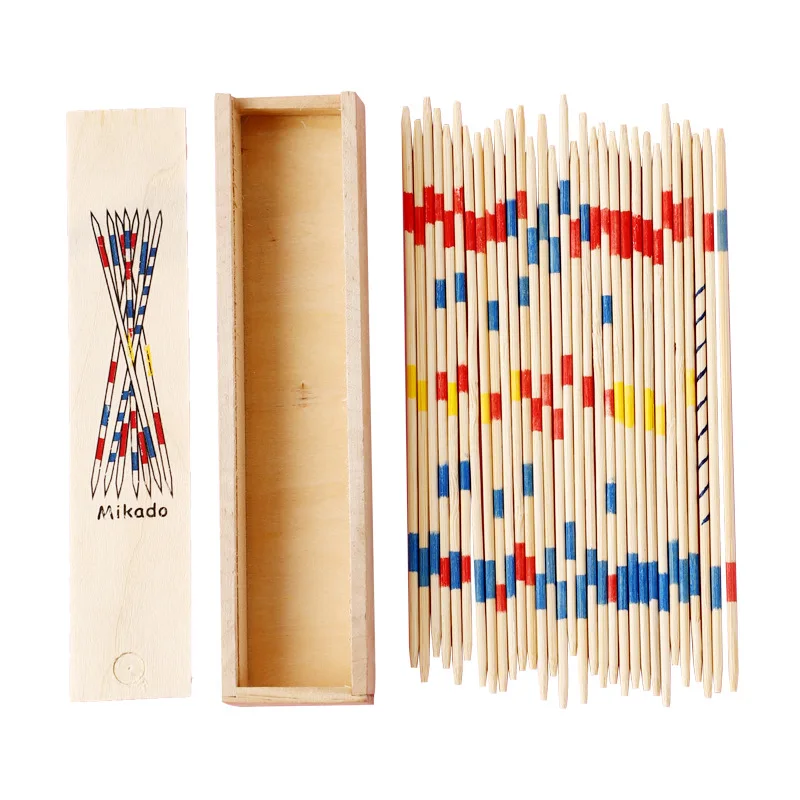 Classic Wooden Pick Up Sticks Game Colorful Development Interactive Learning Fun Family Party Multiplayer Puzzle Toy Adult