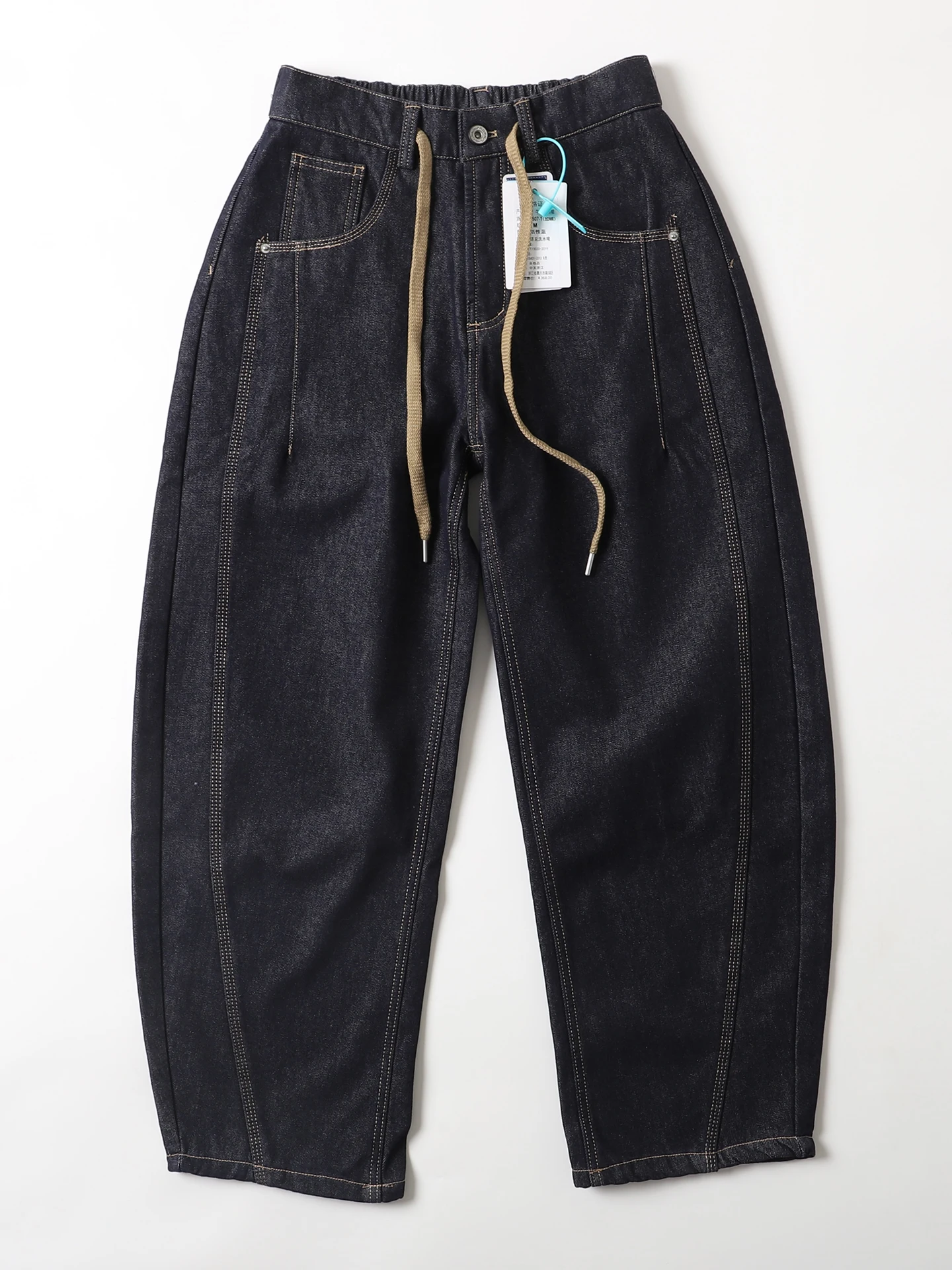 

Warm Thiened Fce Lined Wide Leg Jeans Men's Casual Loose Fit Denim Pants Autumn Winter Faionable Straight Leg Trousers