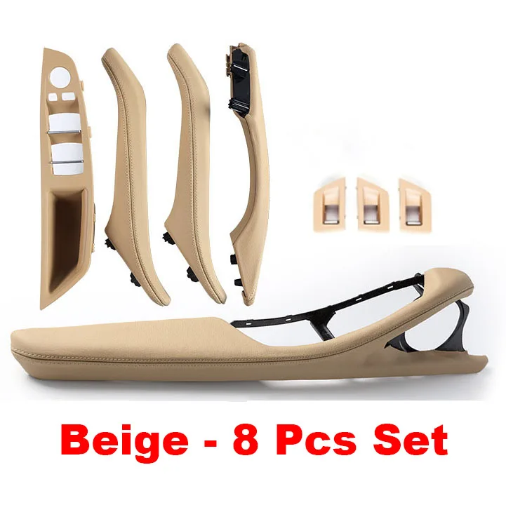 LHD 8 Pcs Set F10 F11 Interior Leather Passenger Door Handle Assembly For BMW 5 Series F10 F11 520i 523i 525i 528i 535i