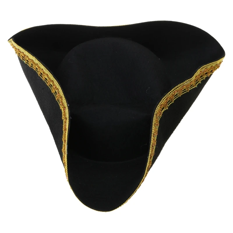 Chapeau Pirate pour spectacle sur scène, chapeau Tricorne doux pour fête Cosplay, pour fête d'Halloween