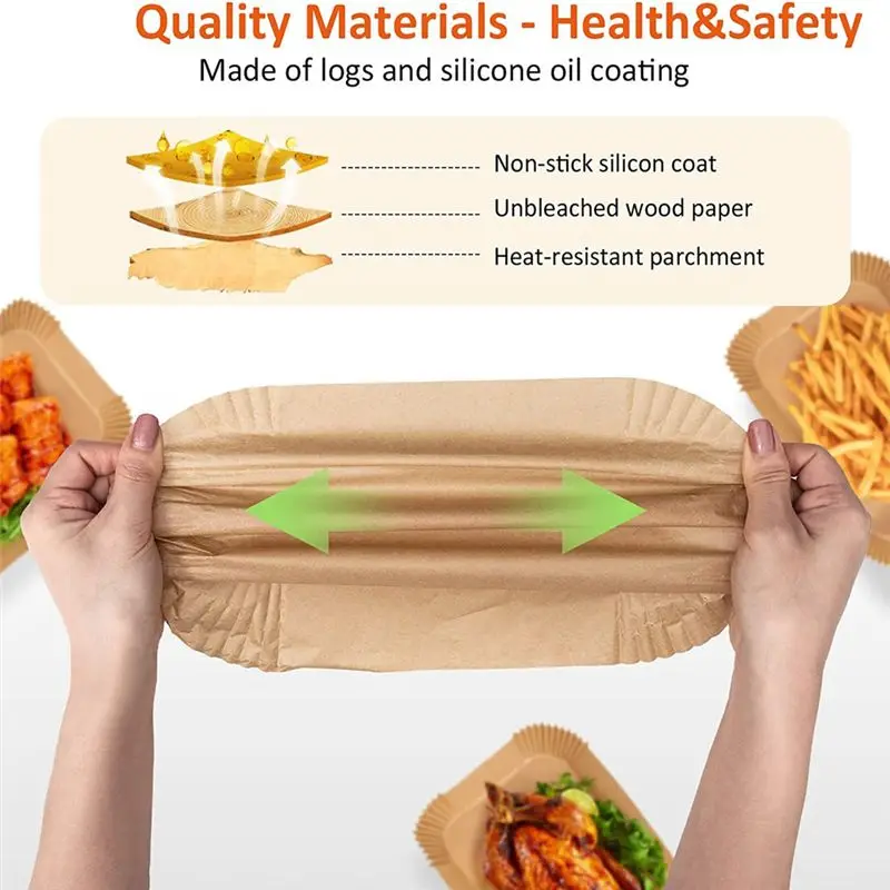 【Clearance Sale】Air Fryer Liners Disposable Paper for Dual,200 Pcs Air Fryer Liners Rectangle, Air Fryer Accessories