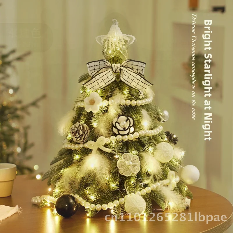 

Nobeson White Christmas Tree Luminous Home Desktop Decoration 30cm/45cm/60cm Christmas Decorations for Holiday Arrangement