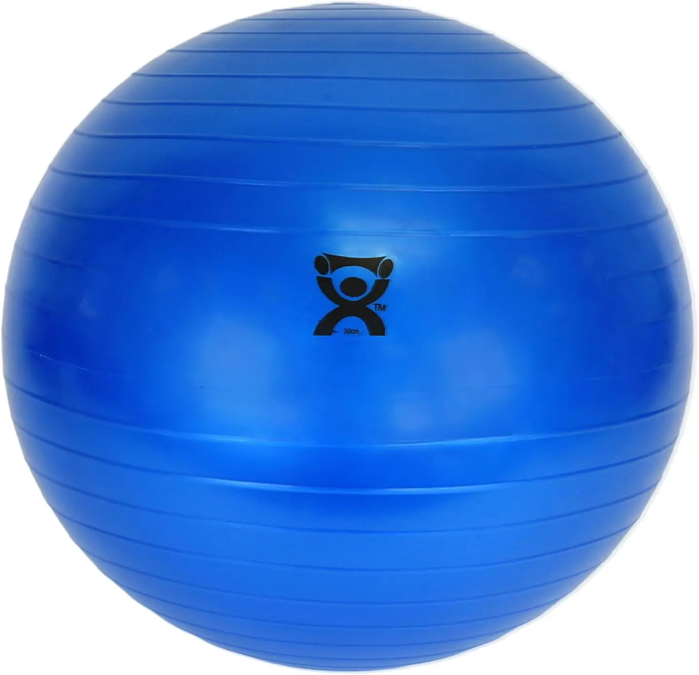 

Inflatable Exercise Ball, 30-1800 Blue Non-Slip PVC Vinyl, 12" Diameter, 300 lbs Capacity for Home Gym Rehab