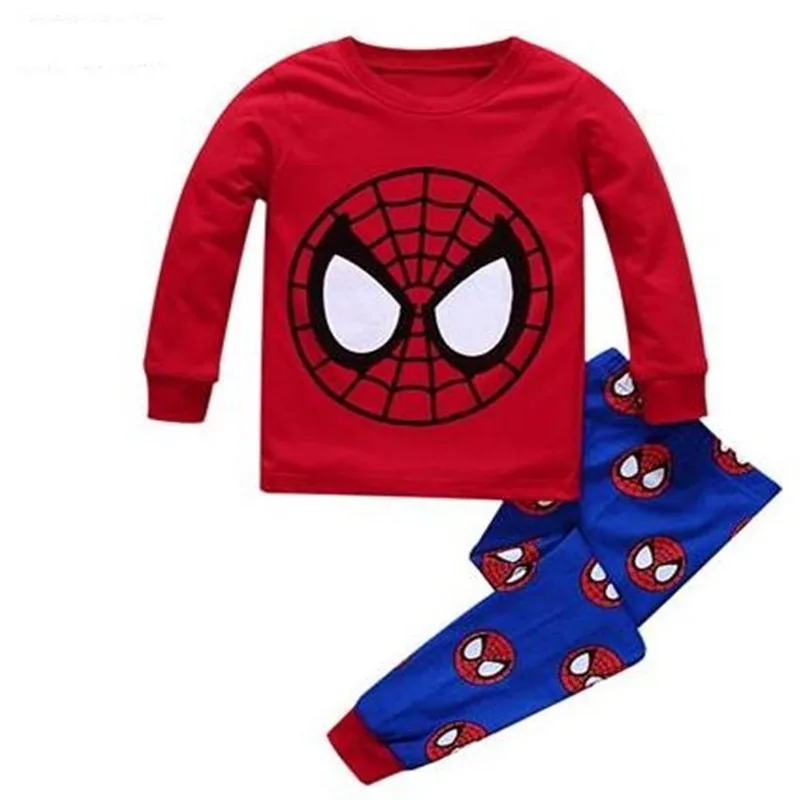 Children's Underwear Set 2022 Autumn Spiderman Pajamas Cotton Boys and Girls Clothes Long Pants Baby Baby Home Clothes