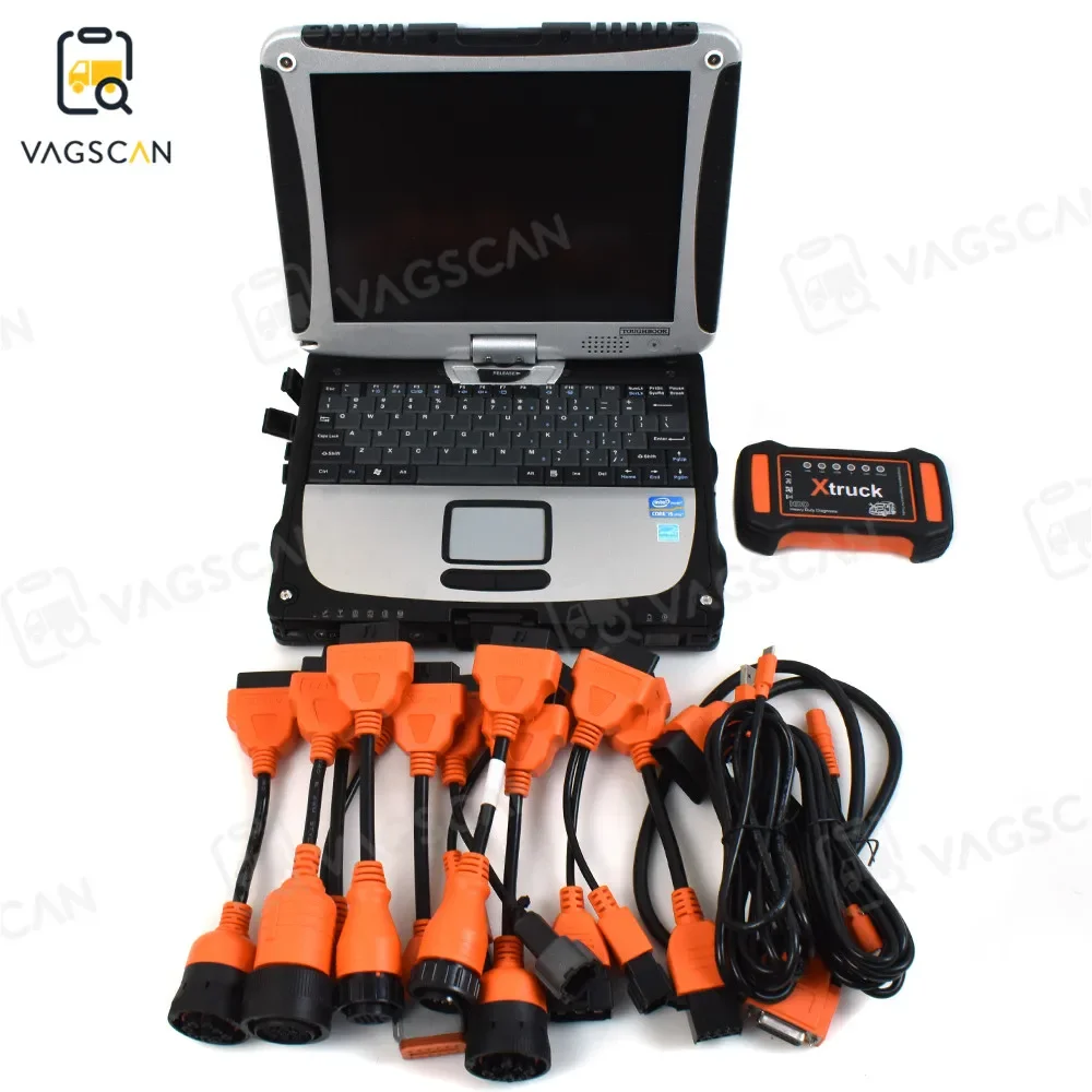 

Equipment Xtruck HDD Y009 with CF19 Laptop Universal Multifunctional 6 in 1 Excavators Construction Vehicles Diagnosis Tools