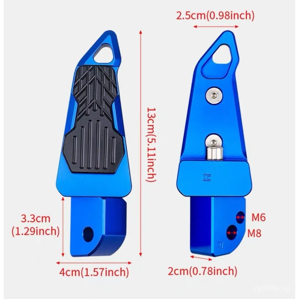 For Yamaha XMAX 300 250 NVX AEROX NMAX 155 Motorcycle Rear Pedal Cover Foldable Non-Slip Footrest Passenger Foot Pad Accessories