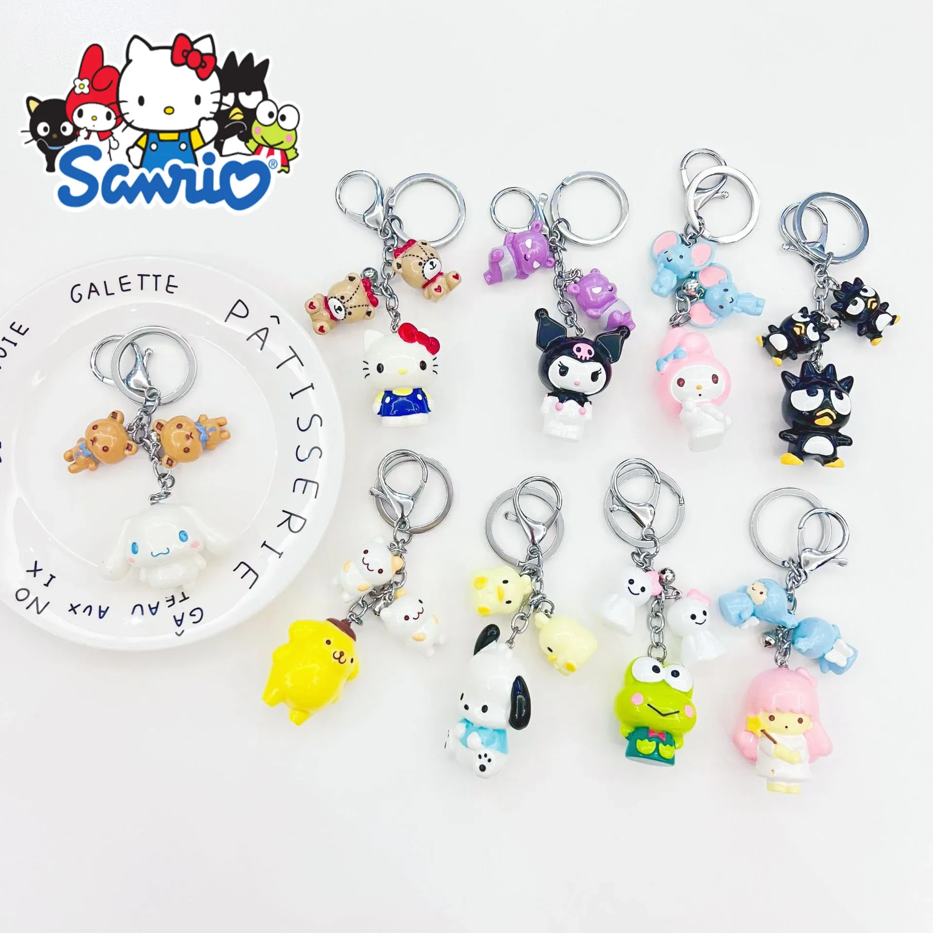 

Hot Sanrio HelloKitty Cute Key Cartoon Animation Surrounding Kulomi Hanging Bag Student Car Key Hanging Ornaments Spot Sale