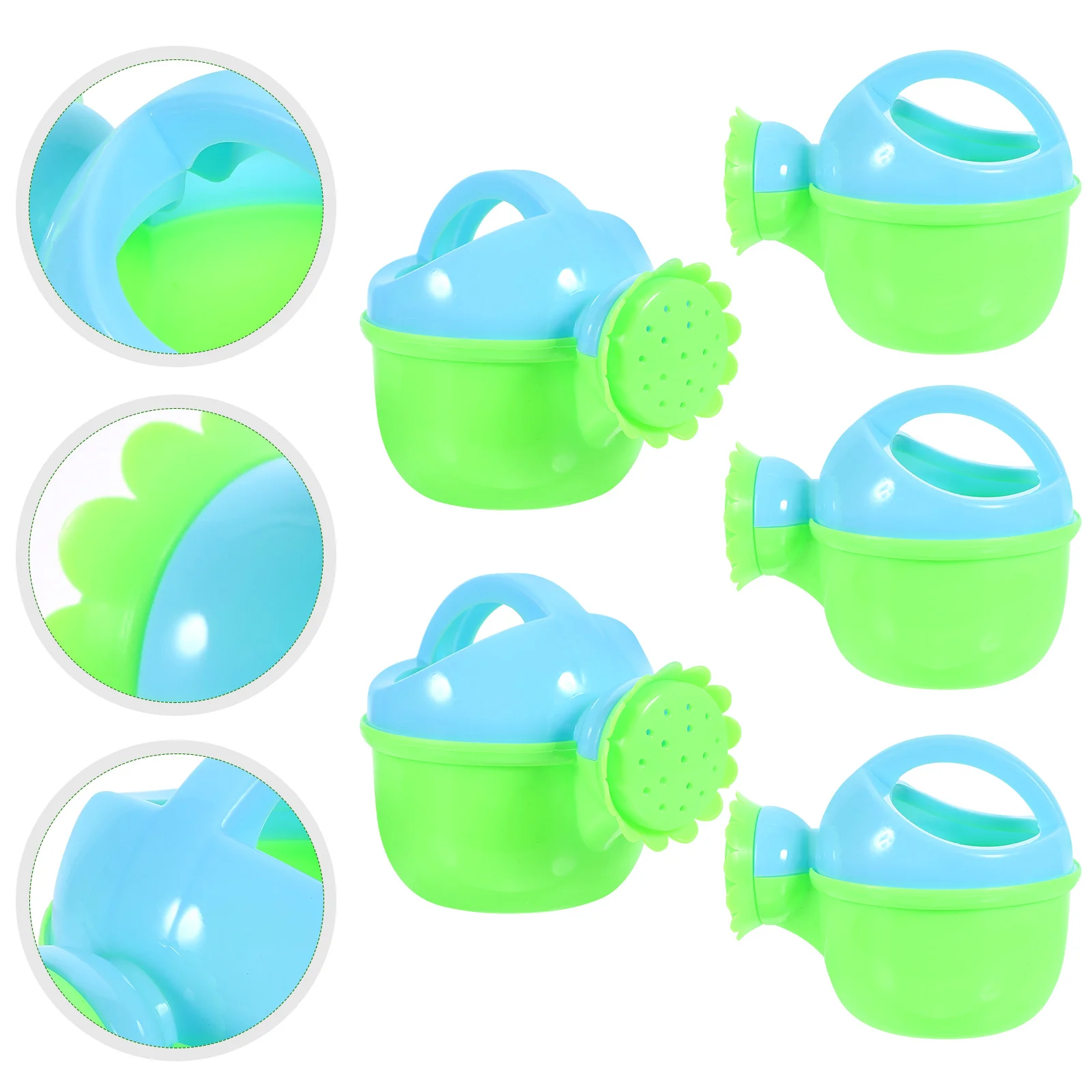 Tetera de baño para niños, juguete de Color brillante con forma de dibujos animados, regalo divertido, juguete educativo para bebés, regadera para niños, hervidor de plástico pequeño, 5 uds.