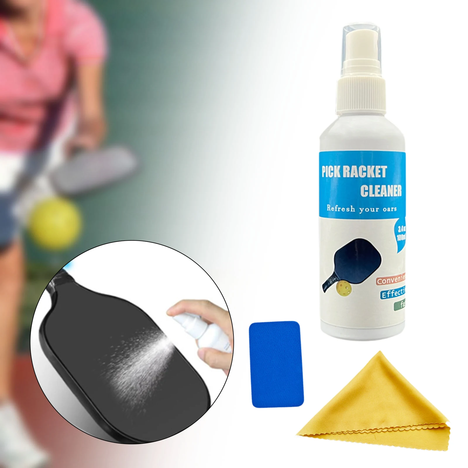 100ml Protection Improves Spin and Accuracy Pickleball Paddle Cleaner Spray Pickleball Racket Cleaner Pickleball Paddle Cleaner