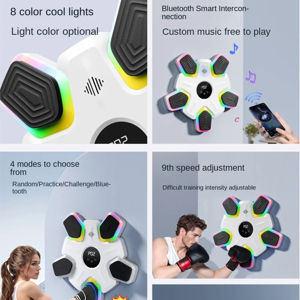 Boxing Sports Smart Music Boxing Machine Bluetooth Punching Pad Fitness Exercise Boxing Wall Target Agility Reaction Exercise