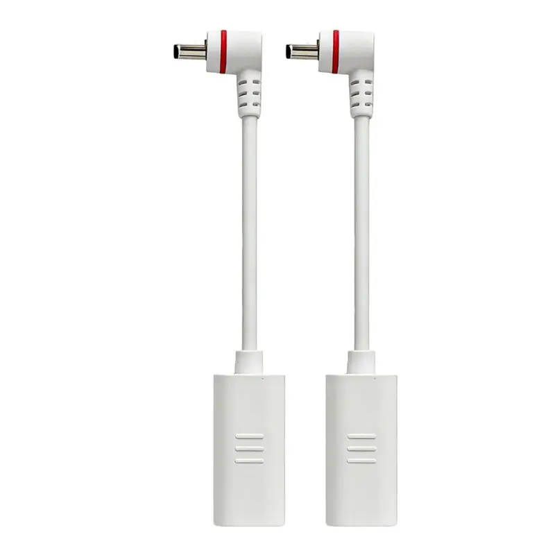 USB-C To Barrel Plug Adapter 2Pcs, Solar Panel To DC3.5 Adapter Connect Jack USB-C For House Door Camera