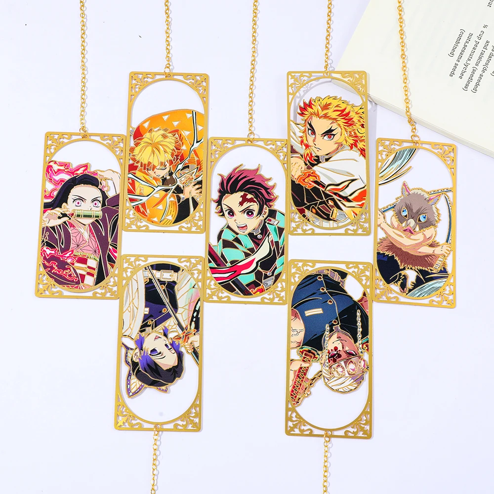 Demon Slayer Metal Bookmark, Anime Fans and Manga Readers, for Reading Study Library Use, Birthday Christmas Holiday Gift