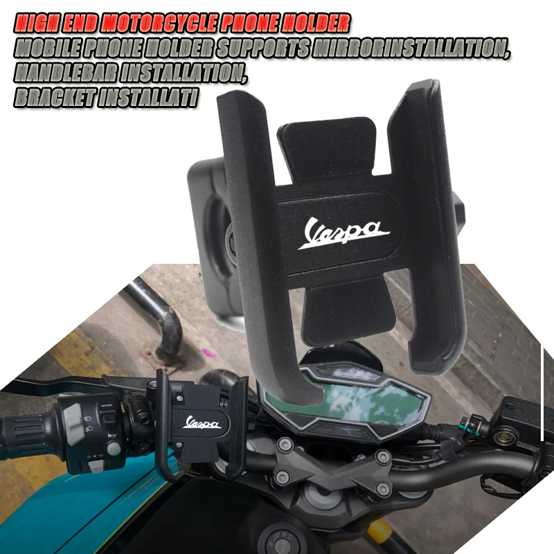 For Vespa Piaggio GTS300 GTV GTS LX PX Sprint Primavera 50 125 150 150S 250 300 300ie 946 Motorcycle Phone Holder,Handle Holder