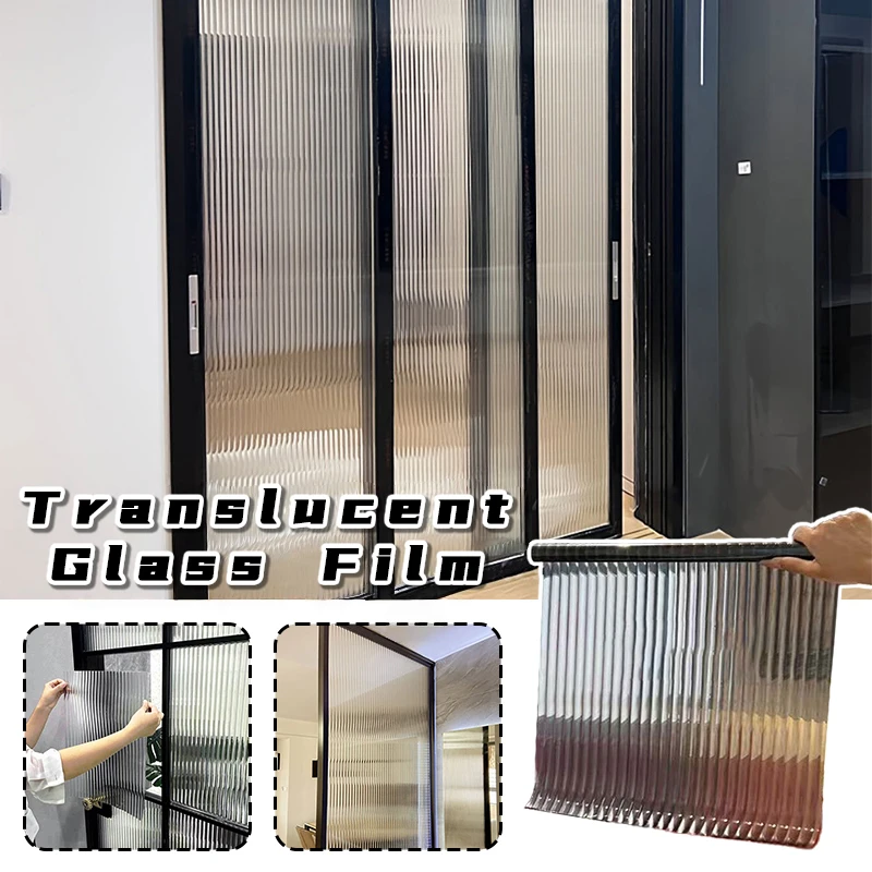 

Self-Adhesive Glass Window Film Translucent Privacy Film for Bathroom, Kitchen, Door & Office Waterproof Anti-Spy Privacy