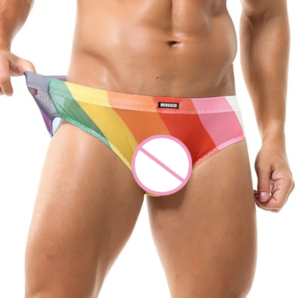 

Daily Use M Multicolor Men Briefs Men See Through Underwear Briefs Breathable Underwear Classic Style Comfort Fit