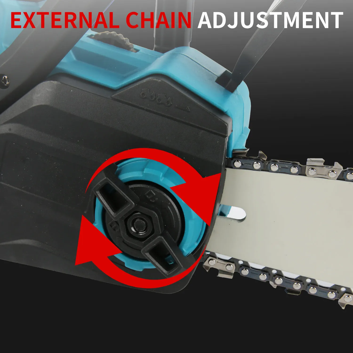 منشار كهربائي بدون فرش مقاس 16 بوصة، أداة كهربائية لقطع الخشب خفيفة الوزن، بطاريات 21 فولت، مقبض مريح للمزيت التلقائي